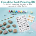 Ejercicio del kit de pintura de rocas de creatividad infantil